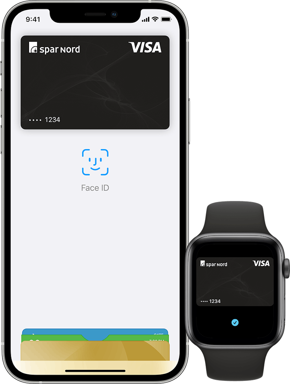 Apple Pay med ur og telefon